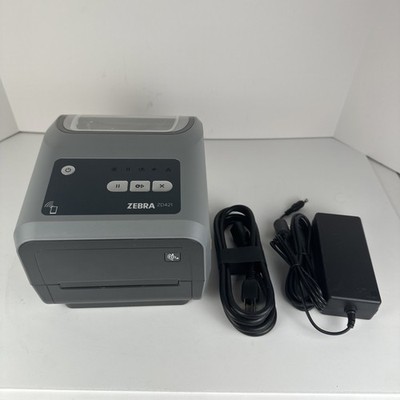 Zebra ZD421 Direct Label Printer ZD4A042-C01M00EZ - w/ Power Adapter