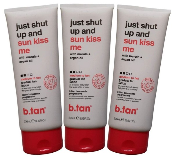 B.Tan Just Shut Up And Sun Kiss Me SelbstbräUnungslotion 3X 236Ml-image