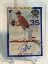 2025 Panini Prospect Edtion Yohandy Morales Auto Blue Wave Prizm /75
