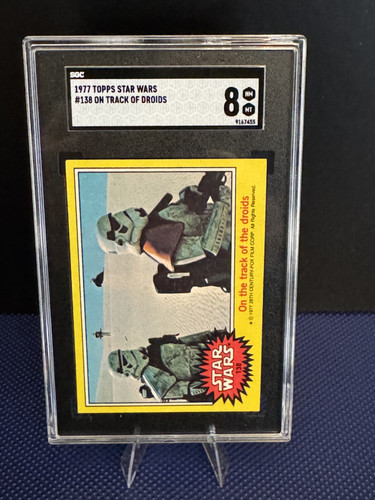 1977 Topps Star Wars #138 On the track of the droids