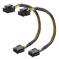 2-Pack 8 Pin EPS CPU Extension Cable - 10 Inches, 8-Pin ATX/CPU Power Cable Male