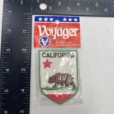 VTG ORGINAL PACKAGE California State Flag Theme Patch Brown Grizzly Bear 30MX