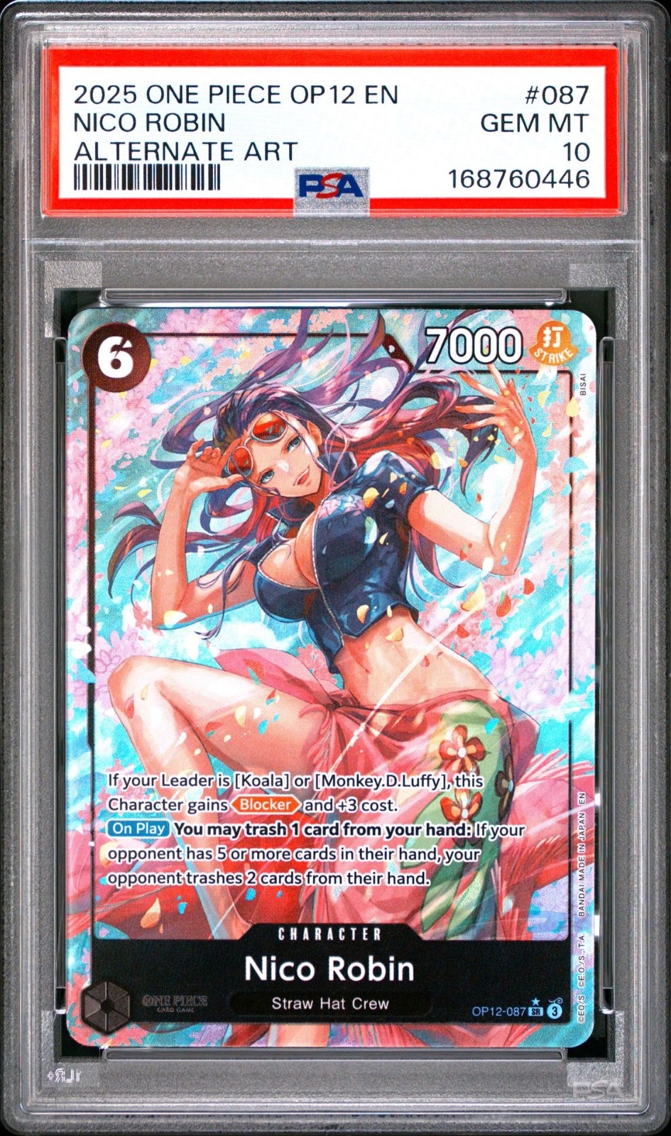 One Piece Nico Robin Alternate Art OP12-087 PSA 10 Gem Mint