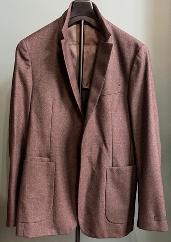 Prada, PRADA Single Breasted Brown Notch Lapel Wool Blazer Sport Coat 44 Jacket $5200