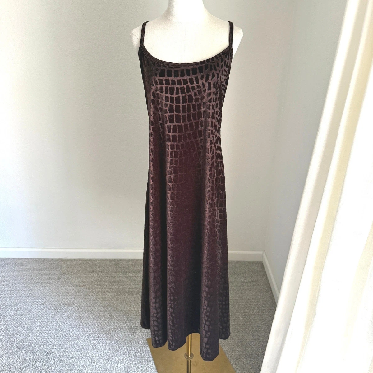 blue dress for baby girl Etro Paisley Brown Gold Print Dress Size 42/6
