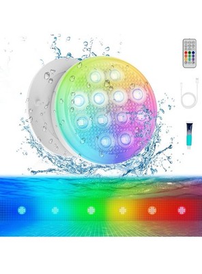 2025 Update Pool Lights for Inground Pool,Rechargeable Submersible LED Light,...
