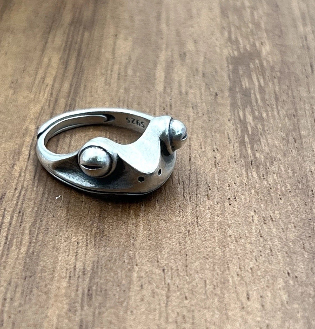 Sterling Silver Adjustable Frog Ring Cute Animal … - image 10