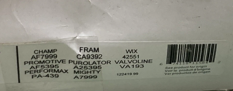 НОВЫЙ ВОЗДУШНЫЙ ФИЛЬТР ECOGARD XA5395 KIA HYUNDAI - Изображение 2 из 2