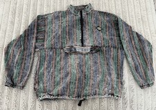 Maglione Gotcha Vintage Uomo Taglia Large Multicolore Righe Surf Skate Streetwear