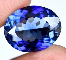 Natural Blue Ceylon Sapphire 17.65 Ct Oval Certified Flawless Loose Gemstone