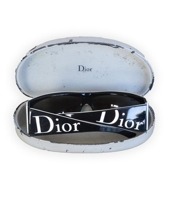 Vintage CHRISTIAN DIOR Sunglasses Logo CD Glasses Black White YM6