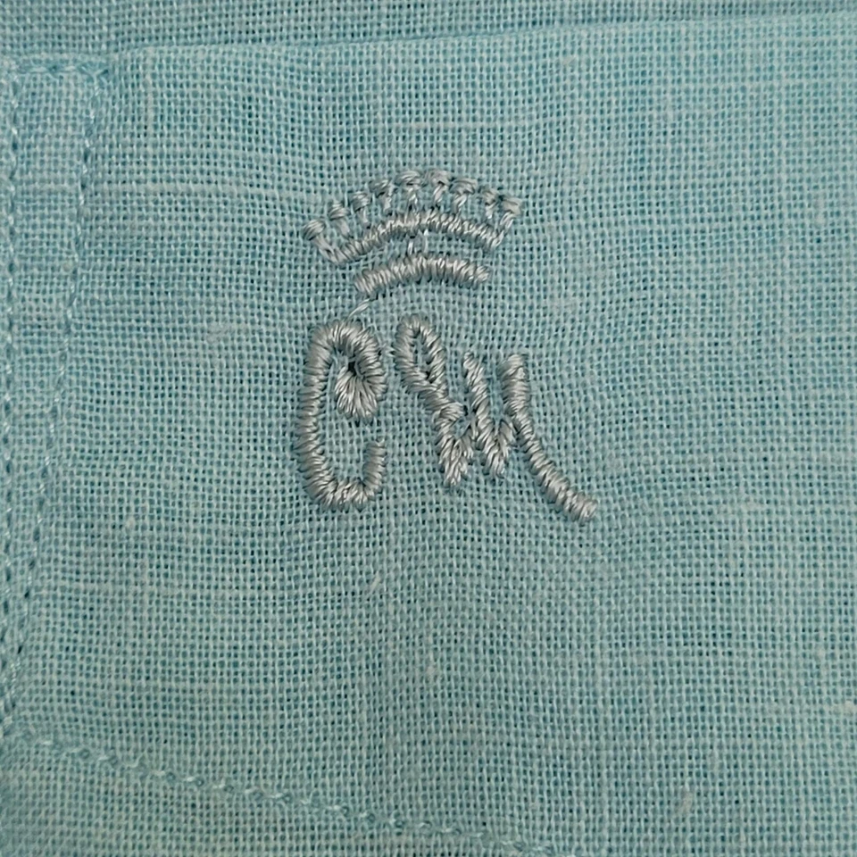 Camisa Vintage Años 80 Condesa-Mara Botón XL 25x30 Suelta Azul Foto 3 de 4