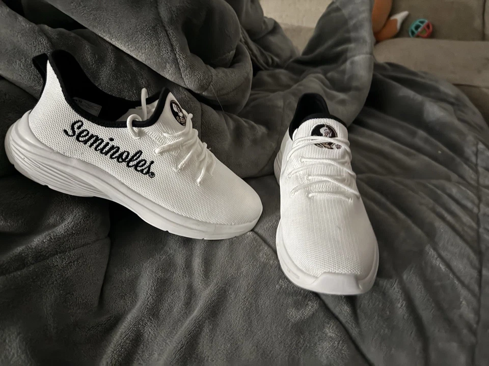 NUEVO ZAPATO PARA CORRER FOCO FLORIDA SEMINOLES NCAA BLANCO CON NOMBRE DEL EQUIPO PARA HOMBRE TALLA 10 Foto 2 de 4