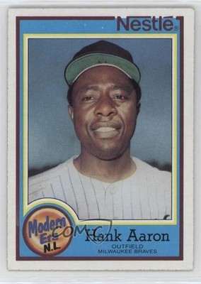 1987 Topps Nestle All-Time Dream Team Food Issue Hank Aaron #29 HOF 1c0s