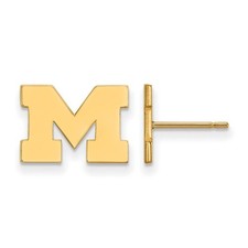 10k Yellow Gold Michigan (Univ of) XS (Tiny) Post Earrings