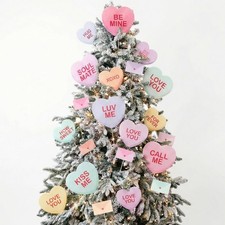 Valentine's Day Tree Topper Decorations Conversation Hearts Tree Picks 18 Pcs...