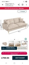 Cream 3 seater sofa, RRP £795