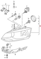 Faros halógenos derechos originales VW Polo Derby Vento-IND 6RU941016