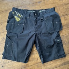 Dunlop Safety Work Shorts Mens Size 38”XXL black With Handy Tool Pockets New