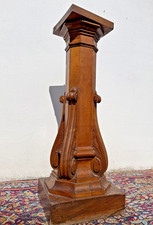 Colonna antica del 1800 in legno di noce,Italia Piemonte, XIX secolo