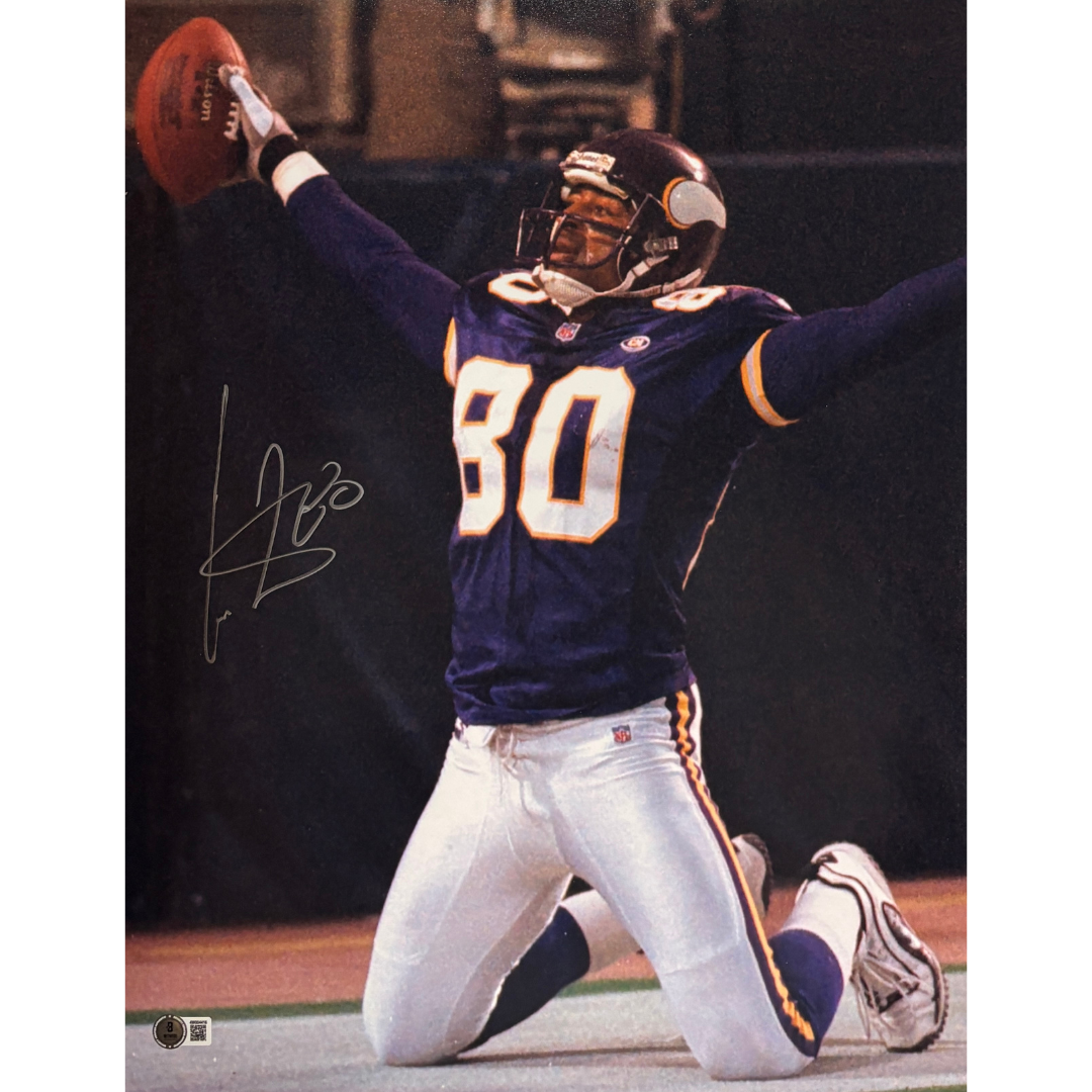Cris Carter Autographed Minnesota Vikings 16x20 Photo Beckett Signed Auto 