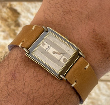 1980's Vintage Rado Florence Watch Tank Ceramic Unisex Swiss Quartz 25mm*30mm