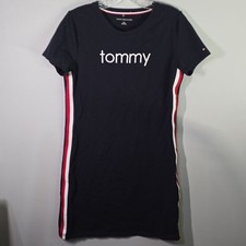 Tommy Hilfiger Navy Blue Crewneck Dress Womrn's Size Small Short Sleeve