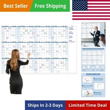 Large Dry Erase Calendar for Wall Yearly Wall Calendar Dry Erase, 37" x 57....