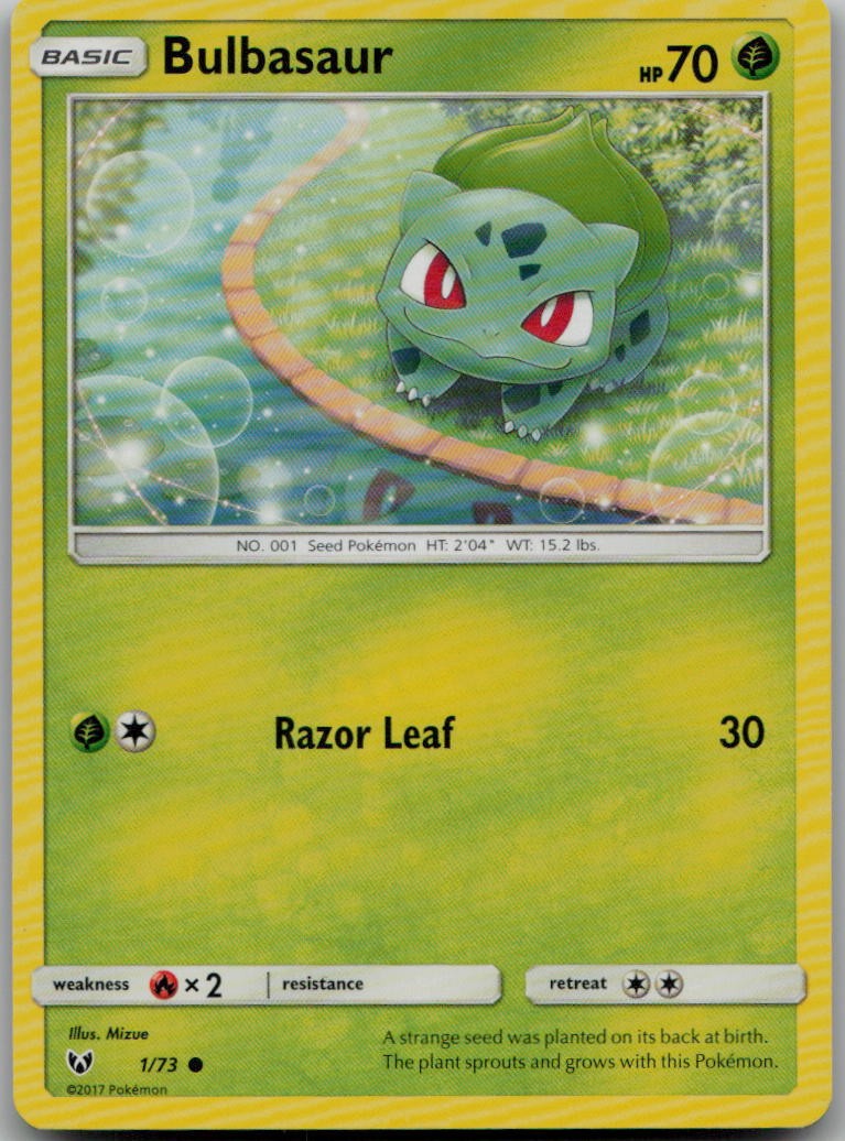 Bulbasaur 1/73 Common Shining Legends LP Pokemon