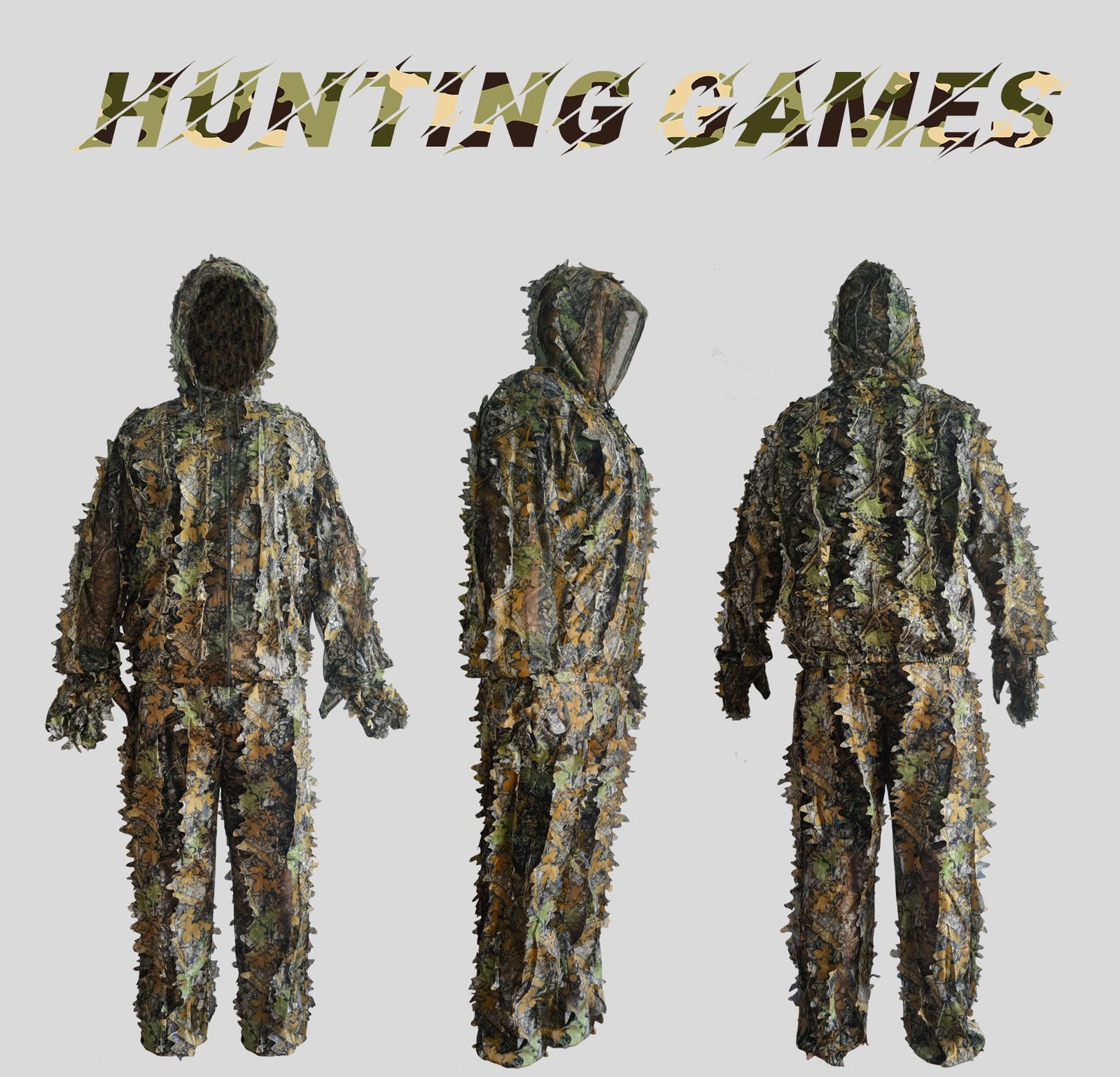 Ghillie Suit for Men - Complete Set with Full Face Mask & Gloves | Perfect fo...
