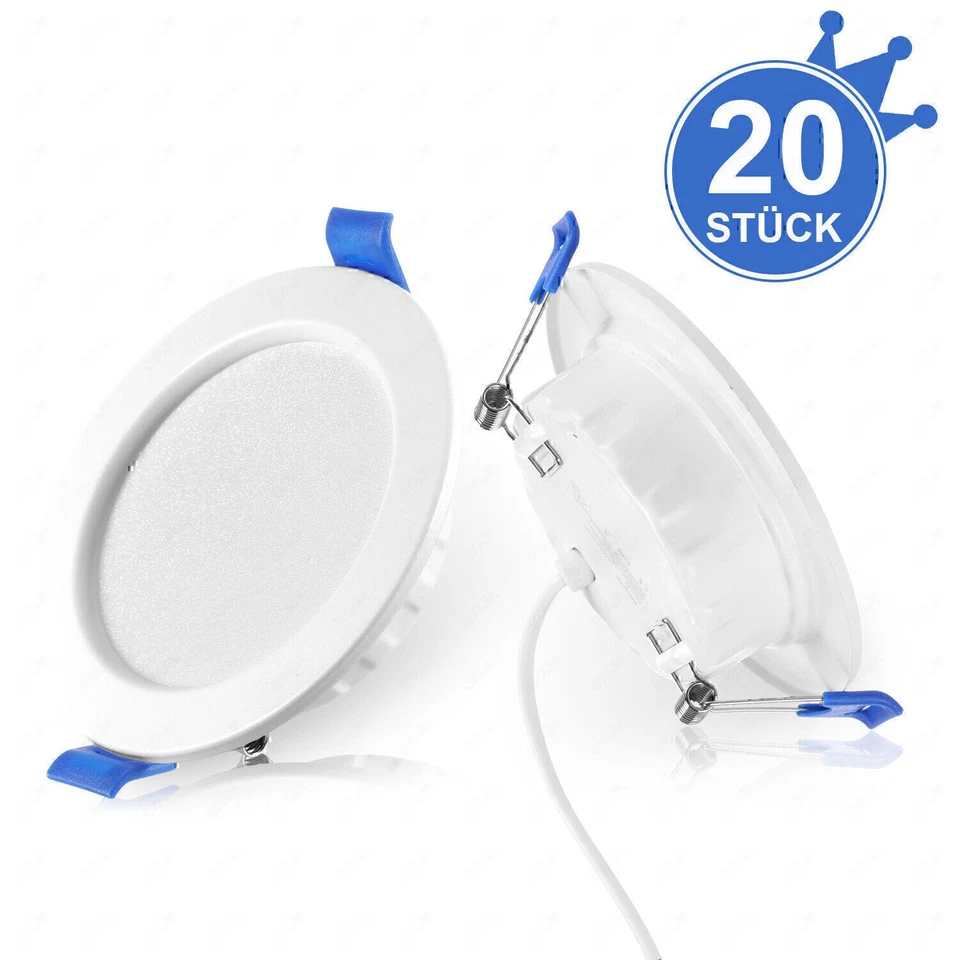 20x LED Einbaustrahler Dimmbar Einbauleuchten Flach Decken Einbau Spot Set 230V - Bild 4 von 4