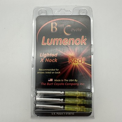 Burt Coyote Lumenok Lighted Signature Nock Red 3pk New