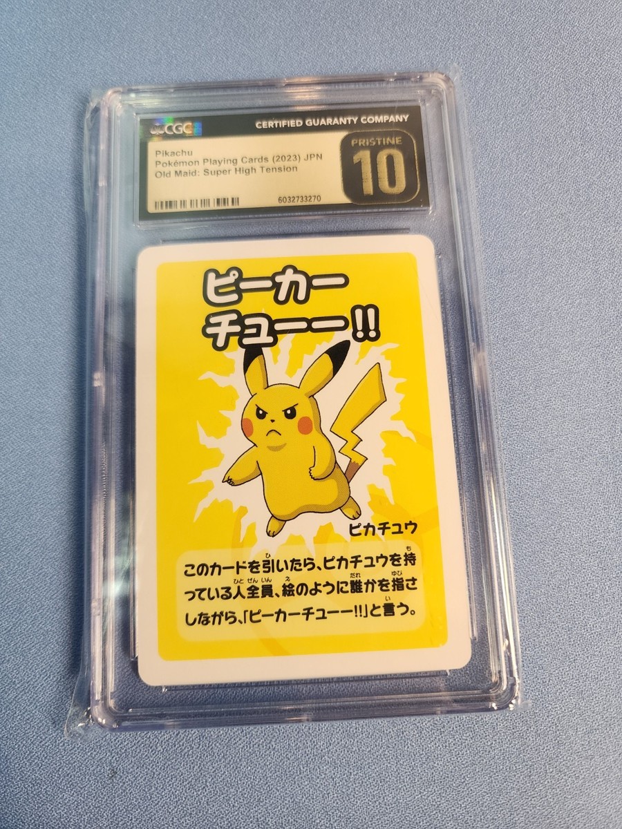 Pikachu CGC 10 Pristine 2023 Old Maid Pokemon Playing Cards
