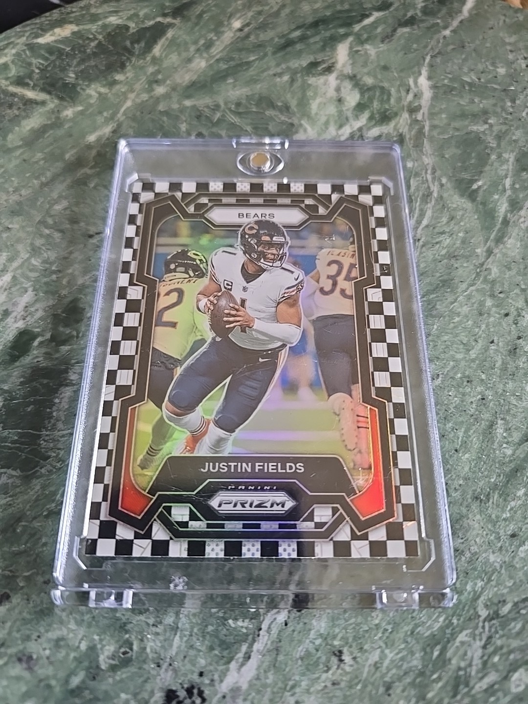 Justin Fields 2023 Panini Prizm #48 black & White Checkerboard SP Steelers