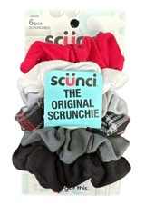Scunci Hair Accessory Multicolor Scrunchies 6 Bands 33459