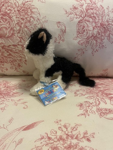 WEBKINZ LIL' KINZ - BLACK & WHITE CAT NWT HS016 Brand New - Code/Tag Attached - Picture 4 of 5