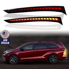 For Toyota Sienna 2021-2023 LED Rear Bumper Marker Tail Lights Brake Signal DRL