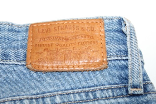 Pantaloncini jeans Levis 721 Big E LVC denim invecchiato tagli alti fai da te taglia 31 - Foto 5 di 6