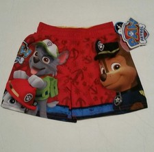 NEW NWT Nickelodeon PAW PATROL Red Swim Trunks Shorts UPF 50 Boys 12M