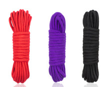 10 Metre Bondage Rope Shibari Red Black Purple Cotton BDSM Fetish Restraint