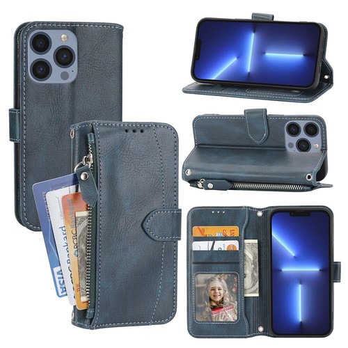 Umhängetasche PU Leder Geldbörse Kartentasche Etui für iPhone 15 Pro Max 14 13 - Zdjęcie 6 z 30
