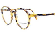Giorgio Armani GA325 053 Havana Tortoise Round Designer Italy Eyeglasses 50mm