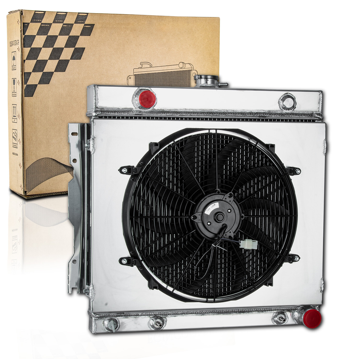 3 Row Radiator Shroud Fan For 1972-79 Dodge D/W Series 1970-79 Plymouth AT CC511