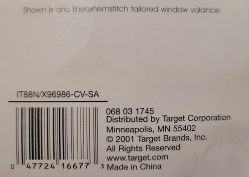 Target Home Window Topper Linen Hemstitch Tailored Valance-Sage & White-2001-NEW - Picture 6 of 8