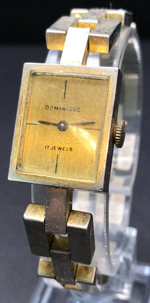 Vintage Dominique 17 Jewels Analog Watch - Untested - May Need Battery or Repair