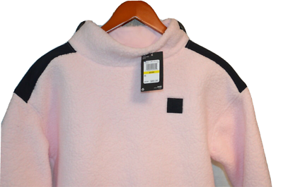 UNDER ARMOUR Women Pink Fleece Long Sleeve Loose Pullover Jacket