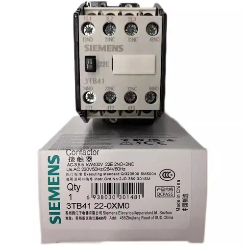 1PCS 3-pole AC contactor 3TB4122-0XM0 AC220V 50/60Hz