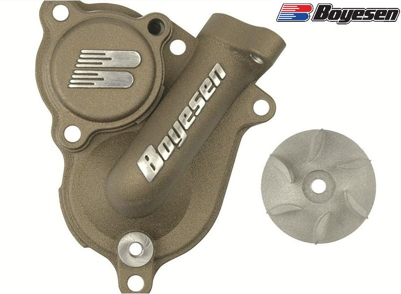 Carter de pompe à eau Boyesen gros débit avec hélice racing pour Kawasaki KX250F 04-16