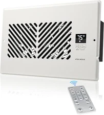 ATOM NEXUS  Quiet Register Booster Fan W/Thermostat &Remote Control-NEW