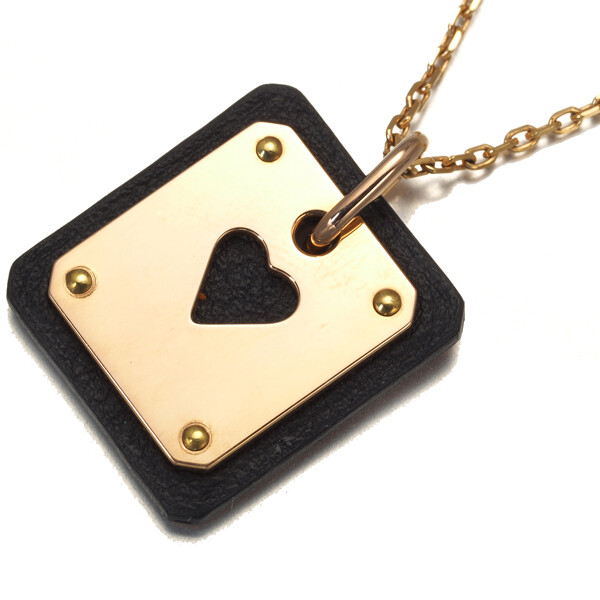 Auth HERMES Necklace As de Coeur Heart Leather | eBay Auth HERMES Necklace As de Coeur Heart Leather | eBay